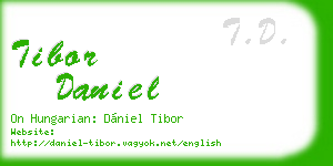 tibor daniel business card